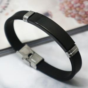 Stainless Steel Rubber Bracelet - KB218536-WGXM