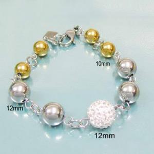 Stainless steel bead bracelet - KB22682-Z