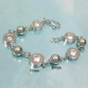 Stainless steel bead bracelet - KB24771-Z