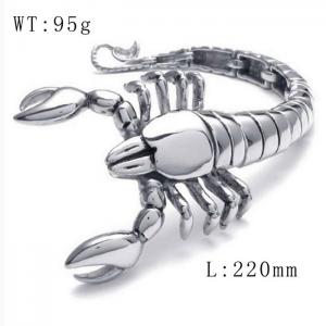 Steel Animal Bracelet Scorpion Polished Men's Special Bracelet - KB29626-D