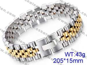 Stainless Steel Gold-plating Bracelet - KB38475-K