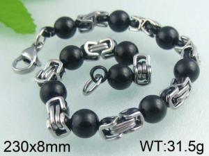 Stainless Steel Black-plating Bracelet - KB40962-TJL