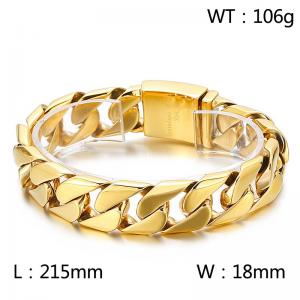 Stainless Steel Gold-plating Bracelet - KB41529-D