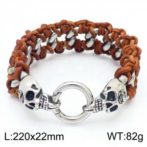 Stainless Skull Bracelet - KB43504-D