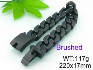 Stainless Steel Black-plating Bracelet - KB43728-D