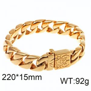 Stainless Steel Gold-plating Bracelet - KB43900-D