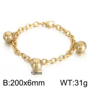 Stainless Steel Gold-plating Bracelet - KB45102-Z