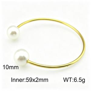 Stainless Steel Gold-plating Bangle - KB49040-Z