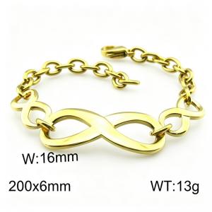 Stainless Steel Gold-plating Bracelet - KB50621-Z