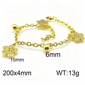 Stainless Steel Gold-plating Bracelet - KB51230-Z