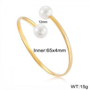 Stainless Steel Gold-plating Bangle - KB52612-Z