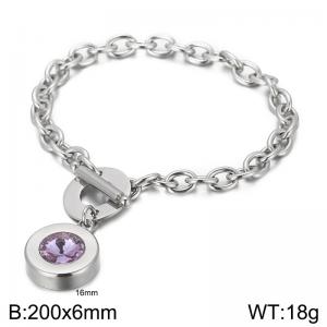 Stainless Steel Stone Bracelet - KB53404-Z