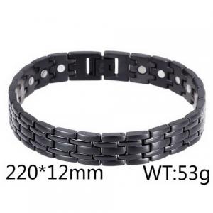Stainless Steel Black-plating Bracelet - KB56163-TJK