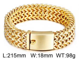 Kalen New Stainless Steel Link Chain Bracelets High Polished Dubai Gold Mesh Bracelets Men Cool Jewelry Accessories Gifts - KB56408-D