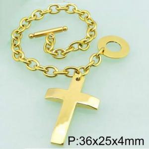 Stainless Steel Gold-plating Bracelet  - KB58030-Z
