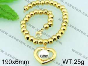 Stainless Steel Gold-plating Bracelet  - KB58038-Z