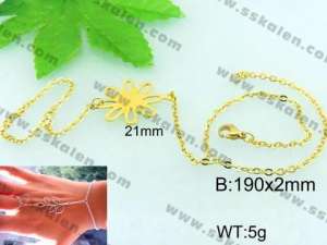 Stainless Steel Gold-plating Bracelet  - KB58046-Z