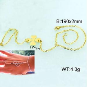 Stainless Steel Gold-plating Bracelet  - KB58049-Z