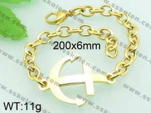 Stainless Steel Gold-plating Bracelet  - KB61032-Z
