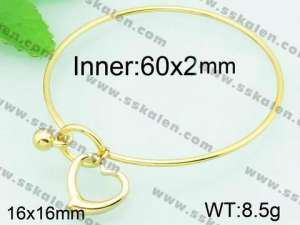 Stainless Steel Gold-plating Bangle - KB61122-Z