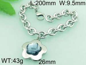 Stainless Steel Crystal Bracelet  - KB61335-Z