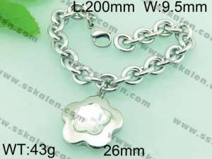 Stainless Steel Crystal Bracelet  - KB61336-Z