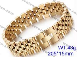 Stainless Steel Gold-plating Bracelet - KB61658-K