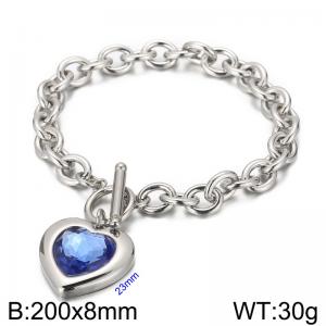Stainless Steel Crystal Bracelet - KB62109-Z