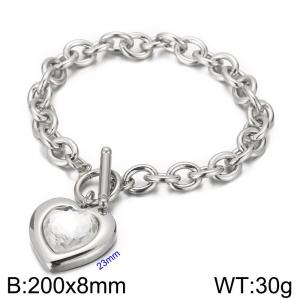 Stainless Steel Crystal Bracelet - KB62110-Z