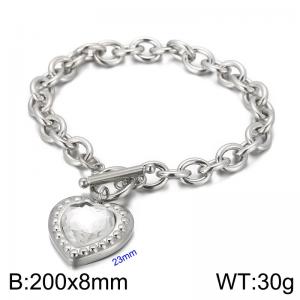 Stainless Steel Crystal Bracelet - KB62120-Z