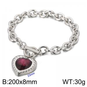 Stainless Steel Crystal Bracelet - KB62121-Z