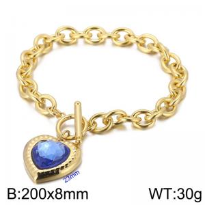 Stainless Steel Crystal Bracelet - KB62133-Z