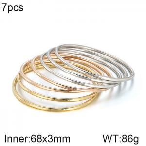 Stainless Steel Gold-plating Bangle - KB63146-LO
