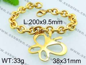 Stainless Steel Gold-plating Bracelet - KB64205-Z