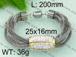 Stainless Steel Mesh Bracelet - KB64763-K