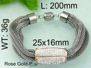 Stainless Steel Mesh Bracelet - KB64765-K
