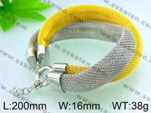 Stainless Steel Mesh Bracelet - KB64839-K