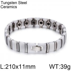 Stainless steel with Ceramic Bracelet - KB65965-W