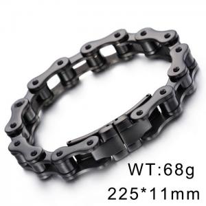Black butterfly buckle bicycle chain men's bracelet Bicycle Bracelet - KB66036-K