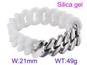 Stainless Steel Plastic Bracelet - KB66295-BD