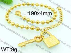 Stainless Steel Gold-plating Bracelet - KB66561-Z
