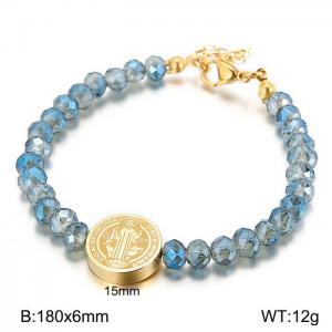 Stainless Steel Crystal Bracelet - KB66612-K