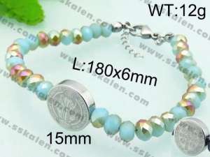 Stainless Steel Plastic Bracelet - KB66619-K