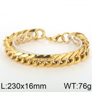 Stainless Steel Gold-plating Bracelet - KB66775-K