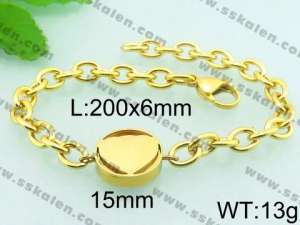 Stainless Steel Gold-plating Bracelet - KB68032-Z