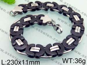 Stainless Steel Black-plating Bracelet - KB68777-H