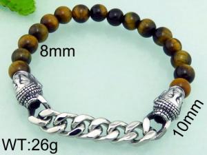 Stainless Steel Stone Bracelet - KB69728-BD