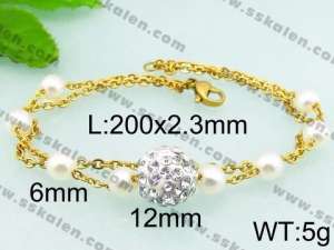 Stainless Steel Gold-plating Bracelet - KB70267-Z