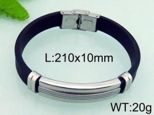Stainless Steel Rubber Bracelet - KB70817-HB