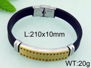 Stainless Steel Rubber Bracelet - KB70878-HB